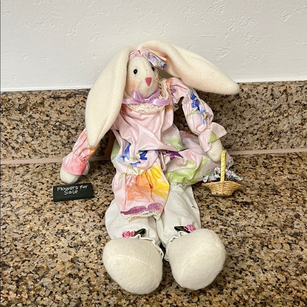 Miss Elle’s Collection Floral Pastel Bunny Plush